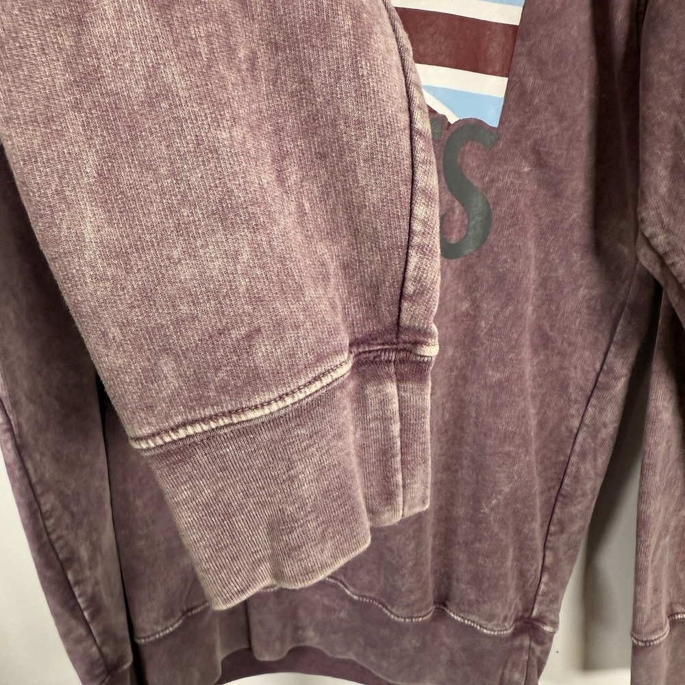 Women's The Beatles Distressed Band Sweatshirt Logo Size‎ Medium Maroon - Picture 3 of 5
